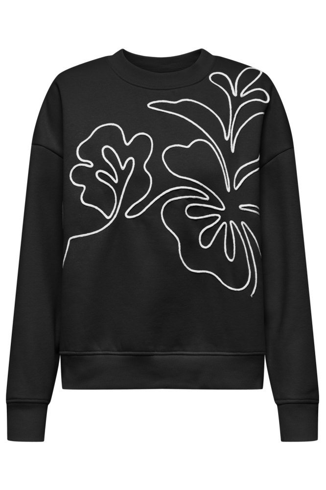 Jacqueline de Yong zwarte dames sweater | Vooraanzicht