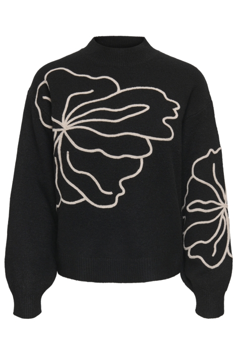 Jacqueline de Yong zwarte dames trui | Vooraanzicht