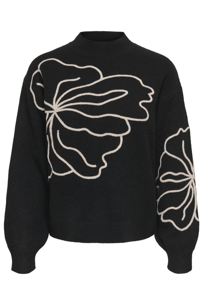 Jacqueline de Yong zwarte dames trui | Vooraanzicht