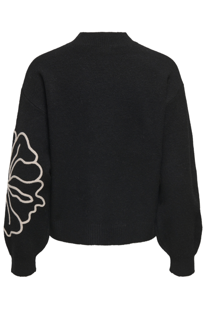 Jacqueline de Yong zwarte dames trui | Achteraanzicht