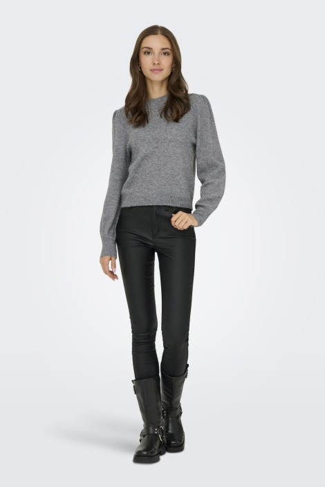 Jacqueline de Yong grijze dames trui | Model