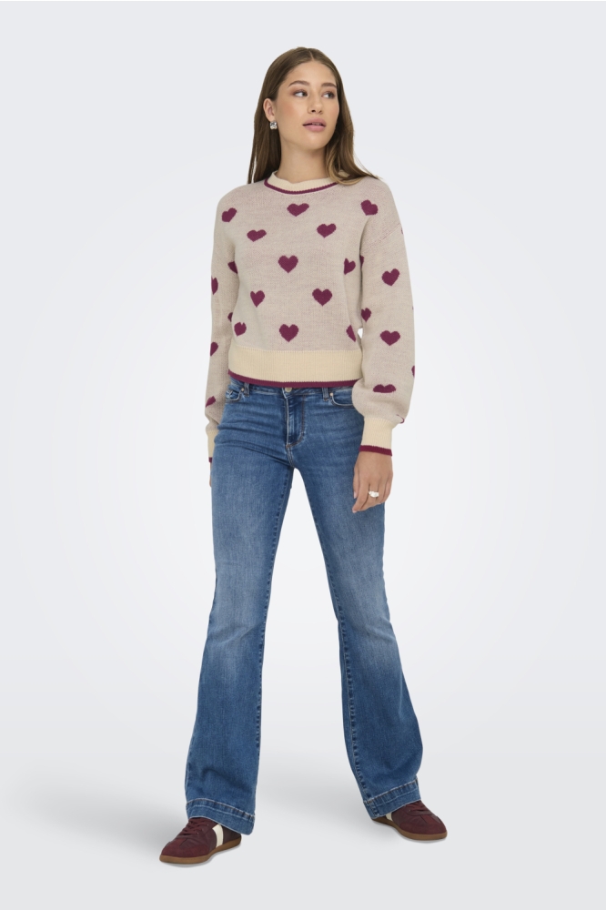 Jacqueline de Yong beige dames trui | Model