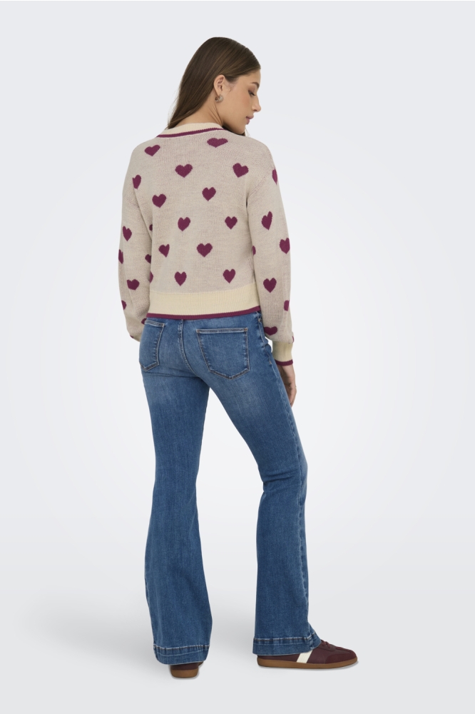 Jacqueline de Yong beige dames trui | Model