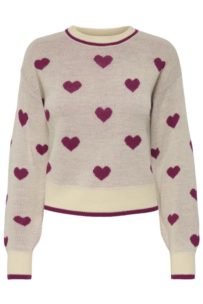 Jacqueline de Yong beige dames trui | Vooraanzicht