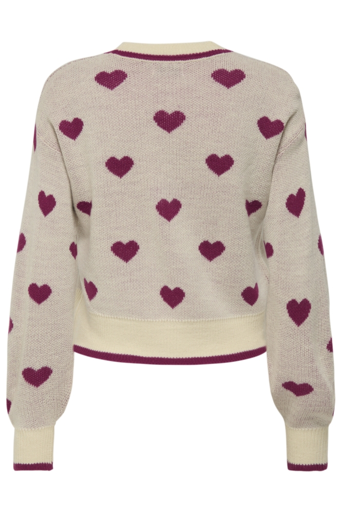 Jacqueline de Yong beige dames trui | Achteraanzicht