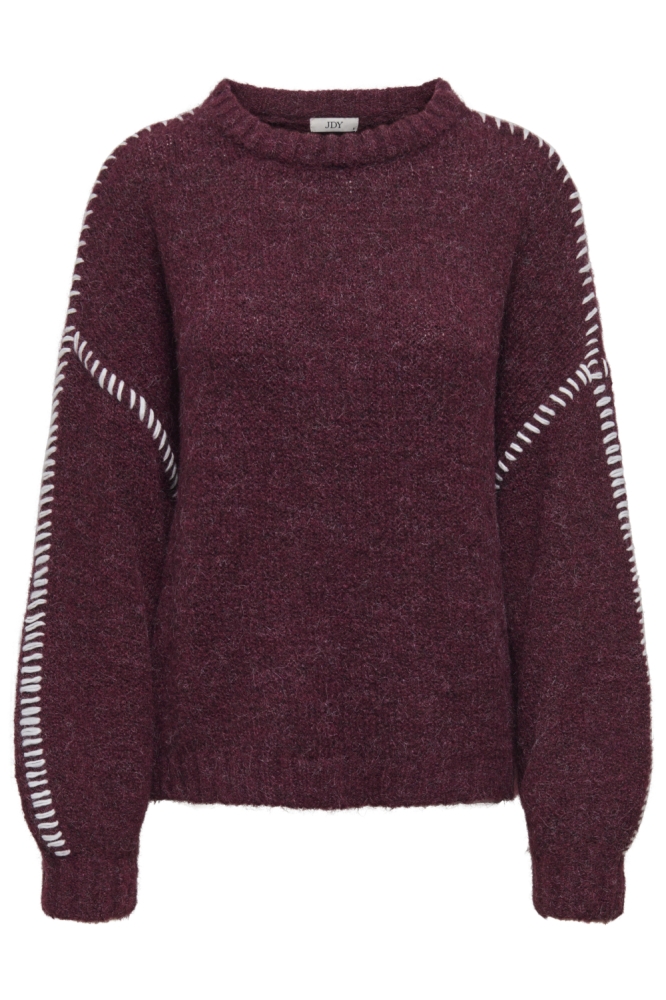 Jacqueline de Yong bordeaux dames trui | Vooraanzicht