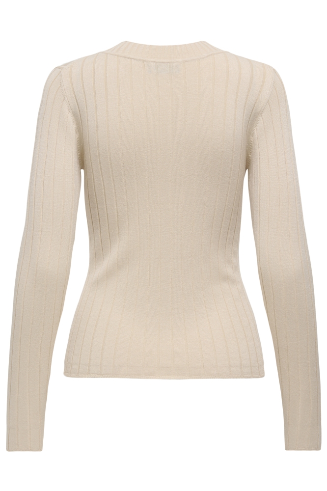 Jacqueline de Yong beige dames trui | Achteraanzicht