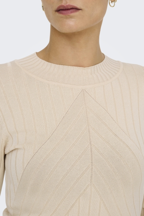 Jacqueline de Yong beige dames trui | Close up
