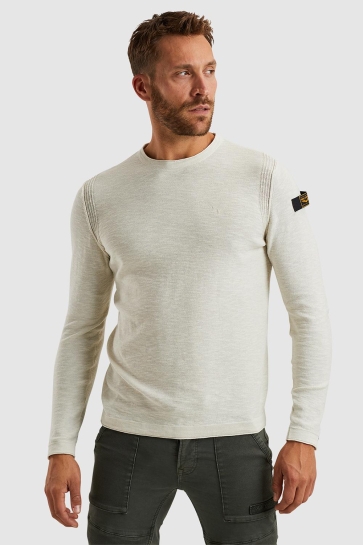 PME legend r-neck cotton slub Beige