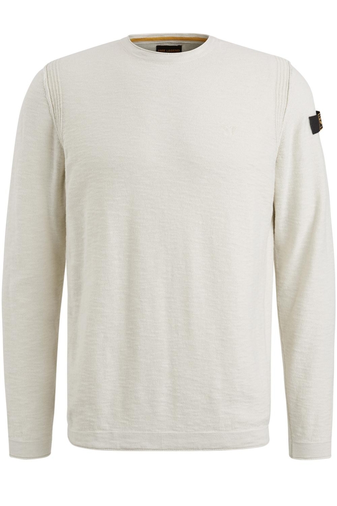 PME legend beige heren trui | Vooraanzicht