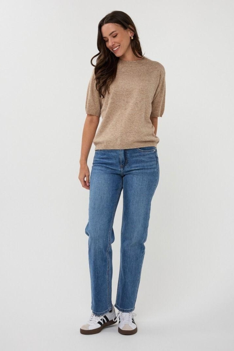 EsQualo taupe dames trui | Model