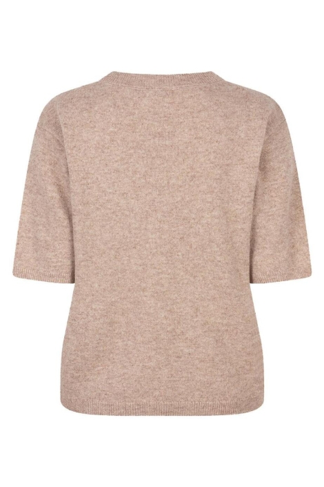 EsQualo taupe dames trui | Achteraanzicht