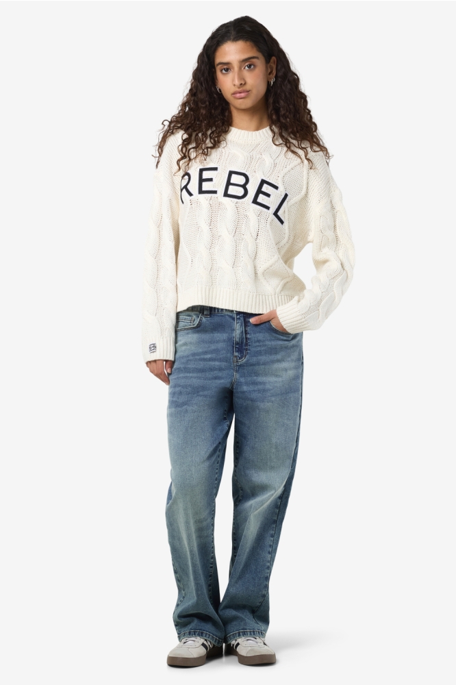 Noisy may beige dames trui | Model