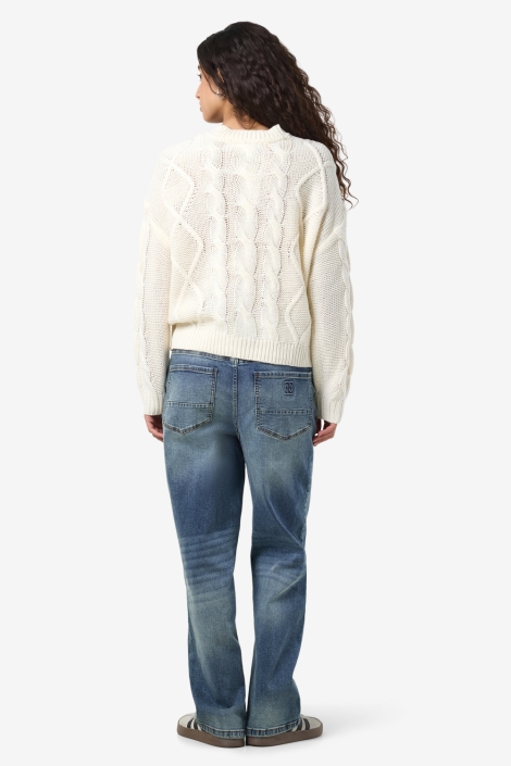 Noisy may beige dames trui | Model