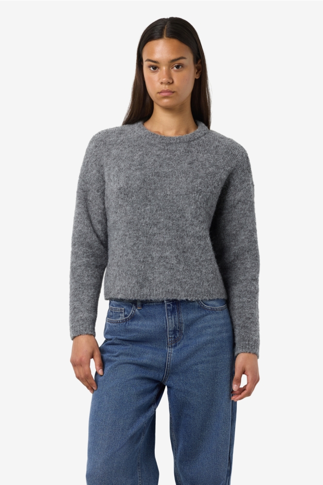 Noisy may grijze dames trui | Model vooraanzicht
