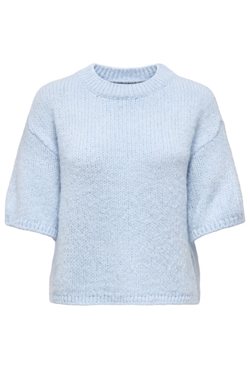 Jacqueline de Yong jdylinea s/s pullover o-neck knt Blauw