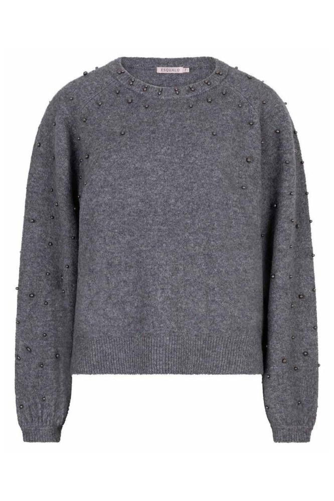 EsQualo grijze dames trui | Vooraanzicht