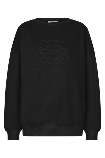 EsQualo SWEATER EMBOSSED F25 05523 BLACK