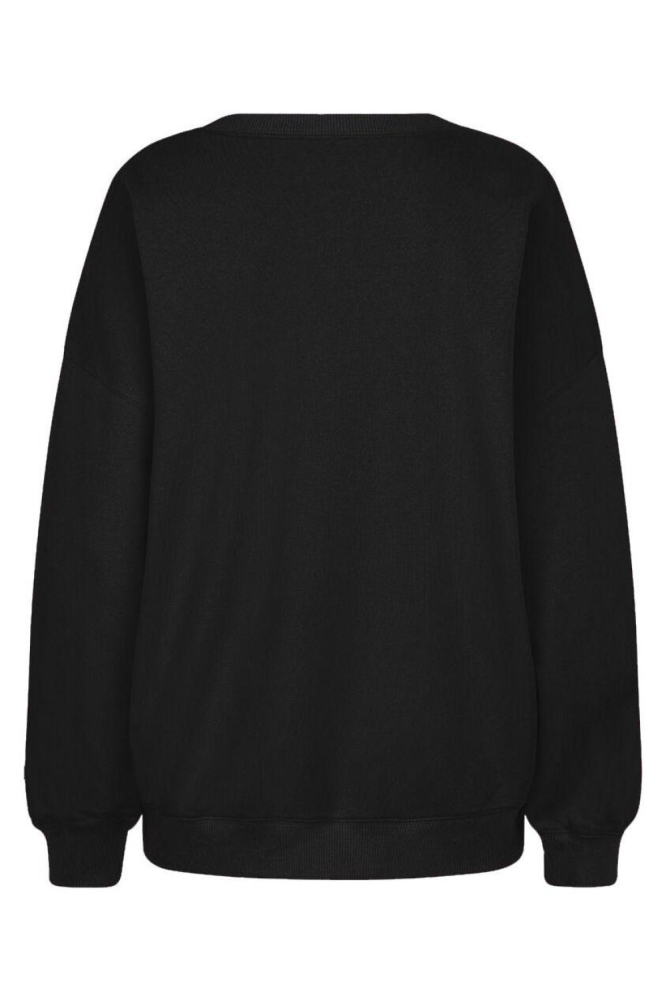 EsQualo zwarte dames sweater | Model achteraanzicht