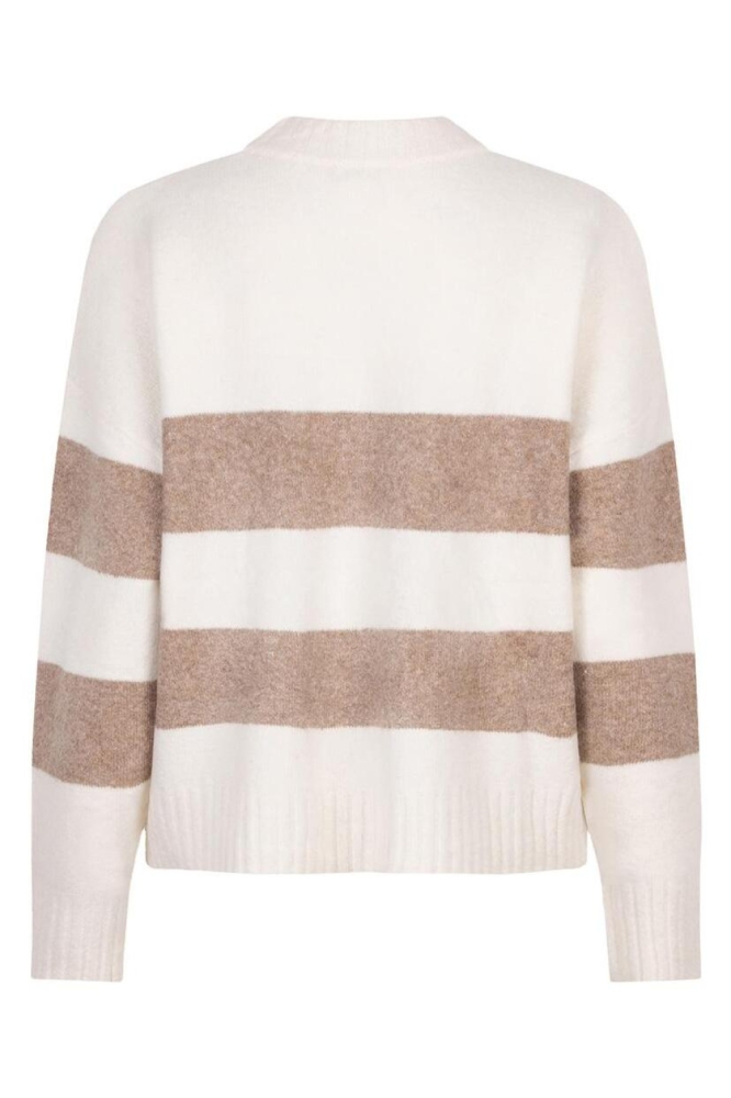 EsQualo beige dames trui | Achteraanzicht