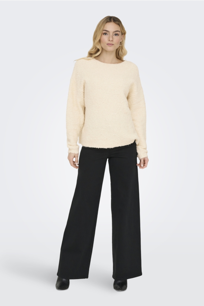 Jacqueline de Yong ecru dames trui | Model