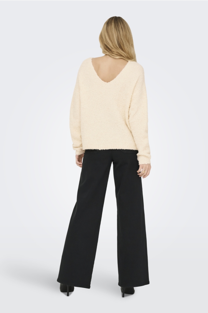 Jacqueline de Yong ecru dames trui | Model