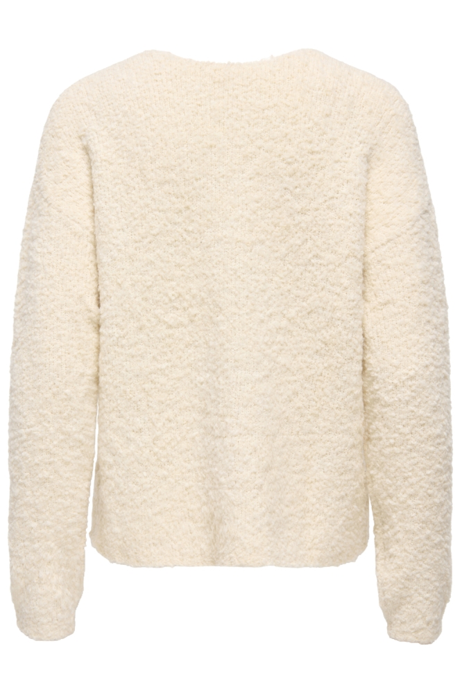 Jacqueline de Yong ecru dames trui | Achteraanzicht