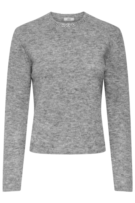 Jacqueline de Yong grijze dames trui | Vooraanzicht