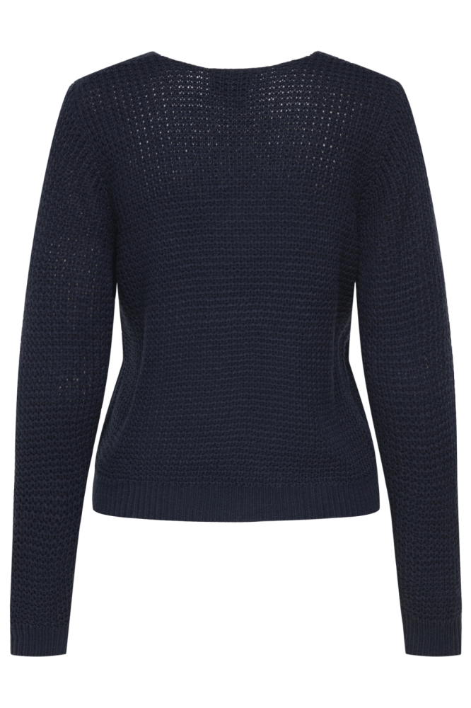 Jacqueline de Yong blauwe dames trui | Achteraanzicht