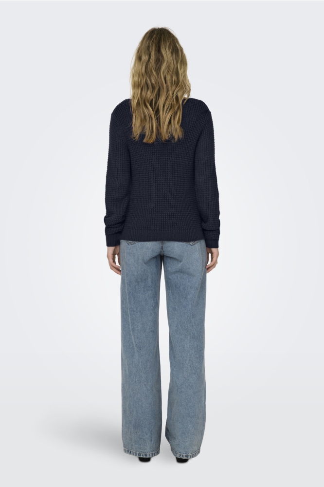Jacqueline de Yong blauwe dames trui | Model