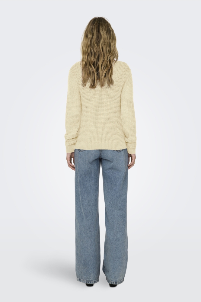 Jacqueline de Yong beige dames trui | Model