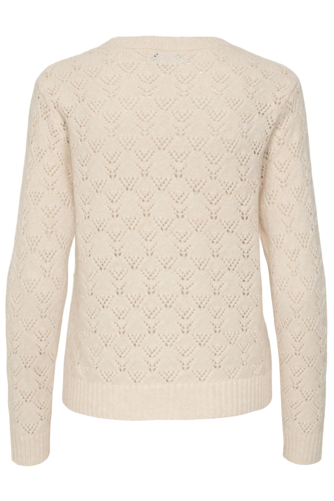 Jacqueline de Yong beige dames trui | Achteraanzicht