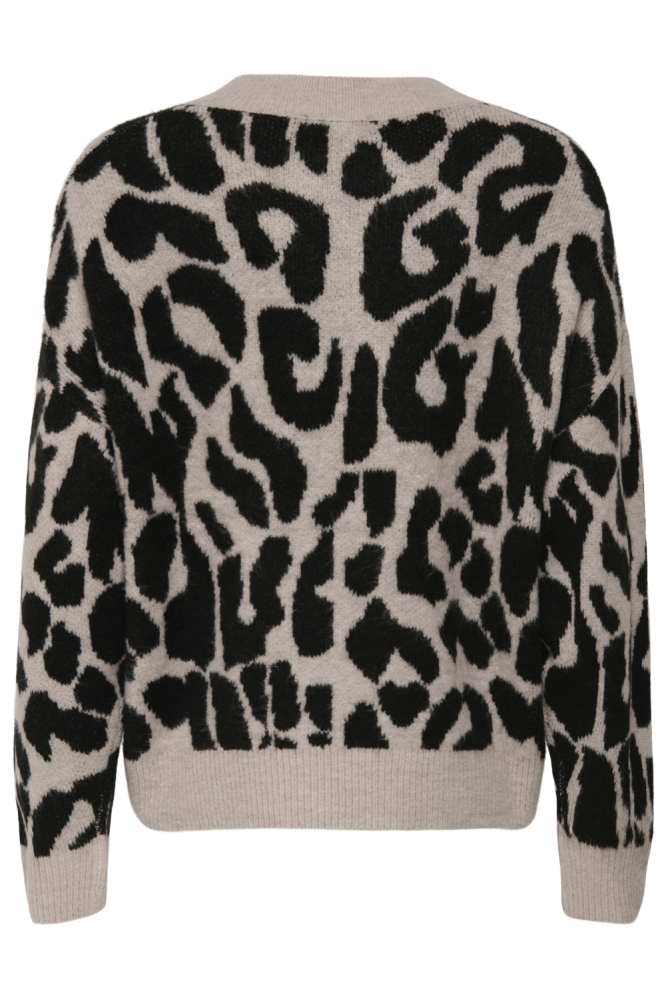 Jacqueline de Yong beige dames trui | Achteraanzicht