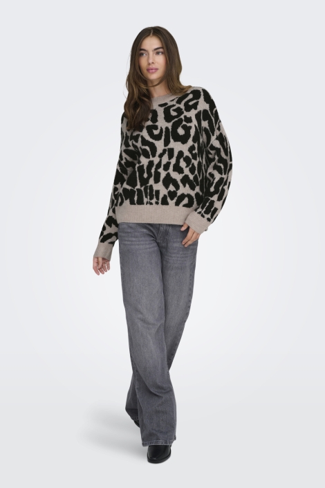 Jacqueline de Yong beige dames trui | Model