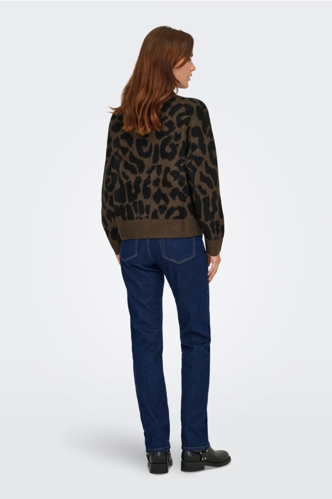 Jacqueline de Yong bruine dames trui | Model