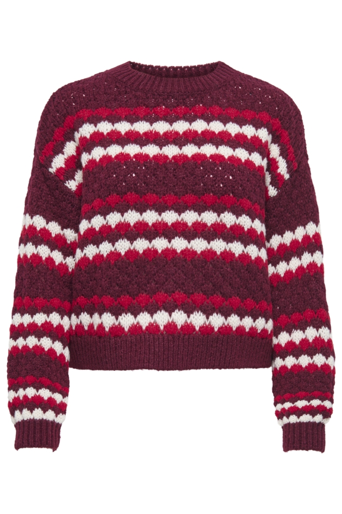 Jacqueline de Yong bordeaux dames trui | Vooraanzicht