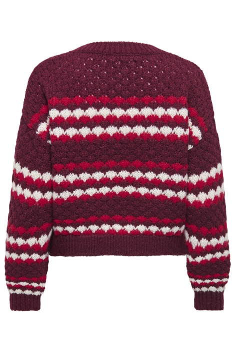 Jacqueline de Yong bordeaux dames trui | Achteraanzicht