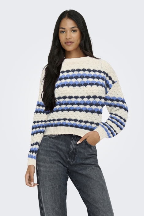 Jacqueline de Yong ecru dames trui | Model