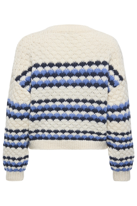 Jacqueline de Yong ecru dames trui | Achteraanzicht