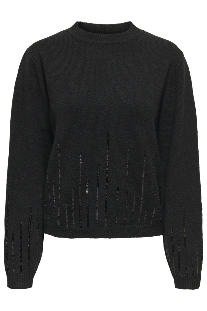 Jacqueline de Yong zwarte dames trui | Vooraanzicht