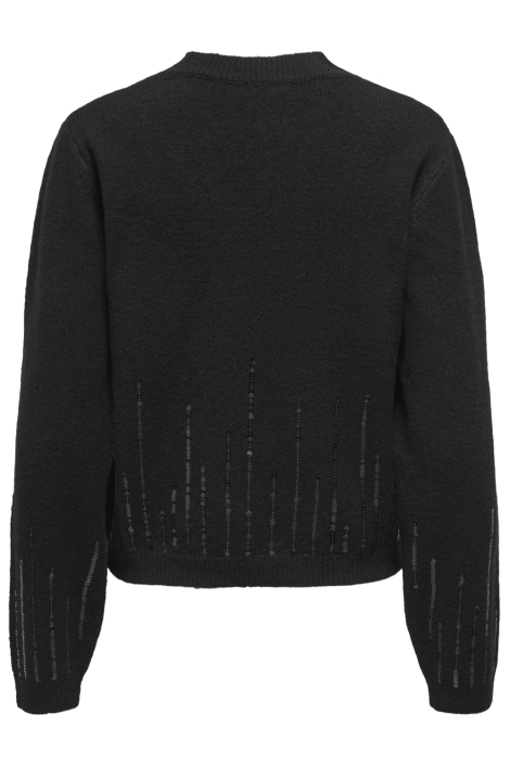Jacqueline de Yong zwarte dames trui | Achteraanzicht