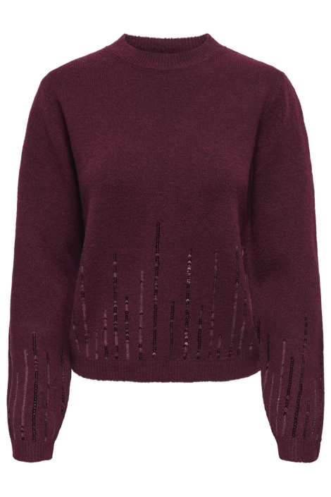 Jacqueline de Yong bordeaux dames trui | Vooraanzicht