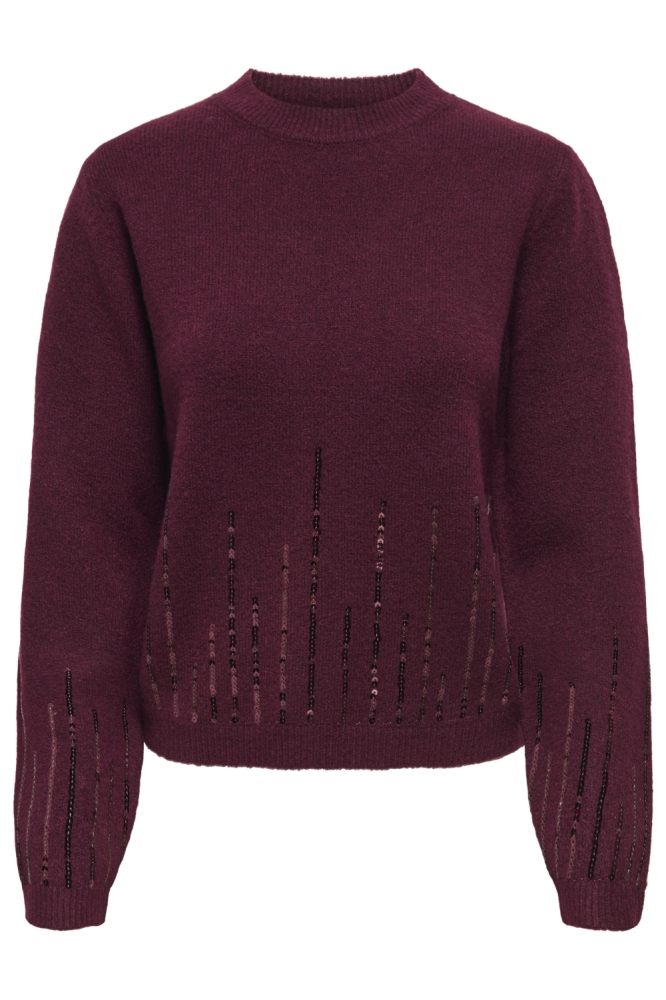 Jacqueline de Yong bordeaux dames trui | Vooraanzicht