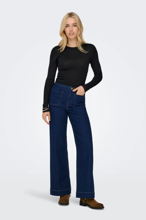 Jacqueline de Yong zwarte dames t-shirt | Model