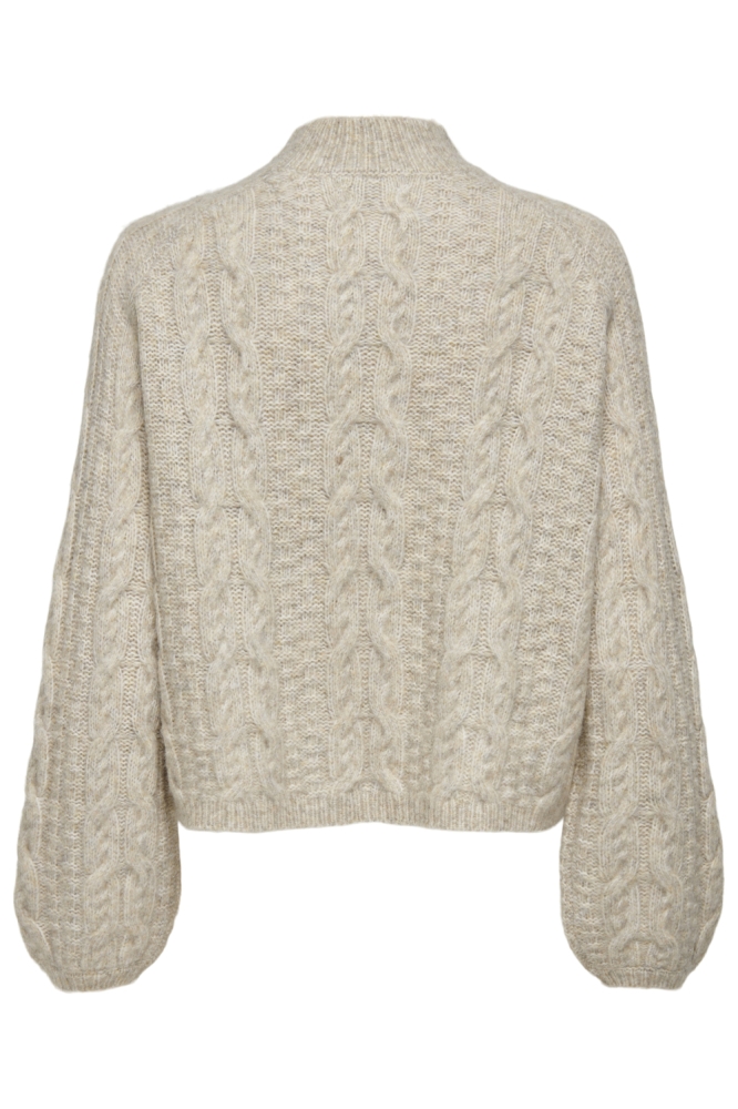 Jacqueline de Yong beige dames trui | Achteraanzicht