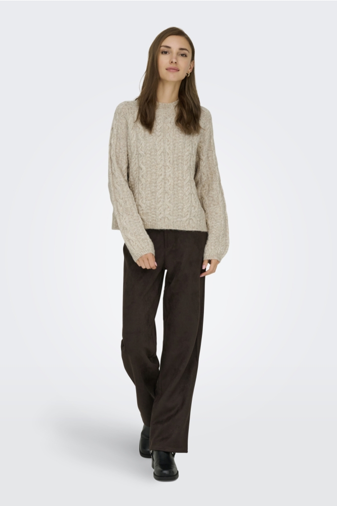 Jacqueline de Yong beige dames trui | Model