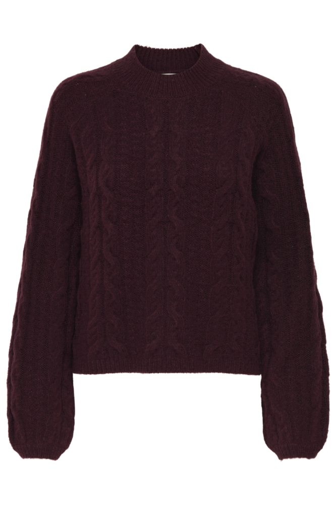 Jacqueline de Yong bordeaux dames trui | Vooraanzicht