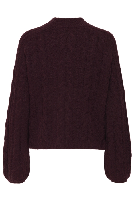 Jacqueline de Yong bordeaux dames trui | Achteraanzicht