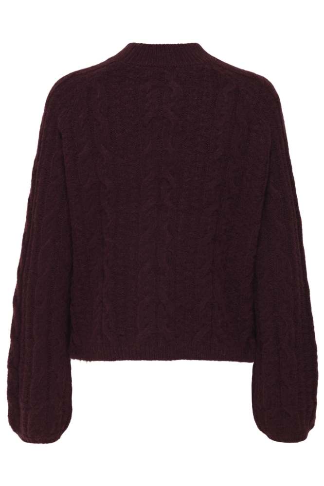 Jacqueline de Yong bordeaux dames trui | Achteraanzicht