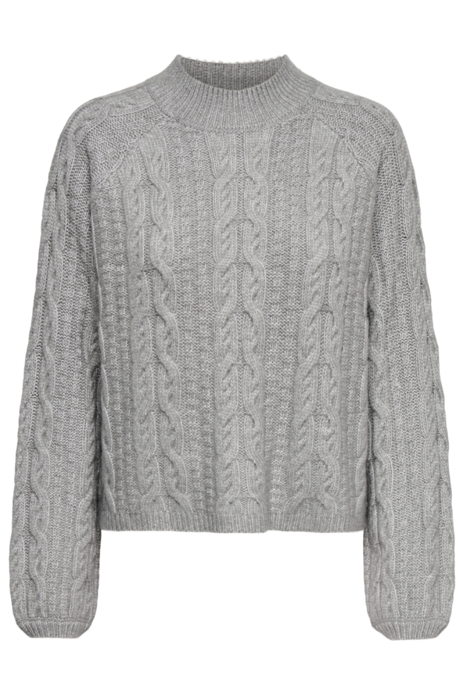 Jacqueline de Yong grijze dames trui | Vooraanzicht